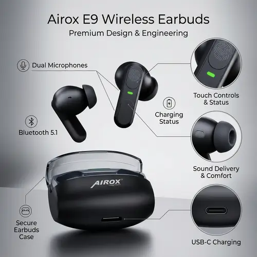 Airox E9 Wireless Earbuds image 5