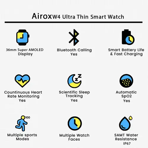 Airox W4 Ultra Thin Smart Watch image 3
