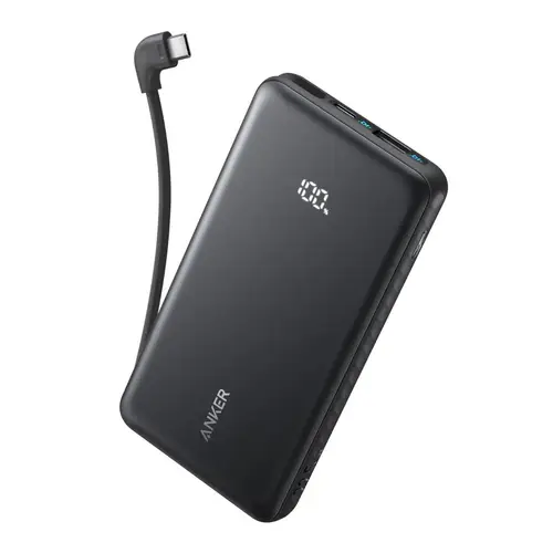 Anker Zolo Power Bank 10000mah 22 5w Built In Usb C Cable