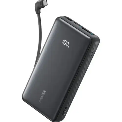 Anker Zolo Power Bank 20000mah 22 5w Built In Usb C Cable