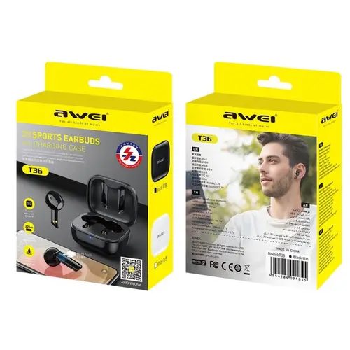 Awei T36 Tws Wireless Earbuds image 4