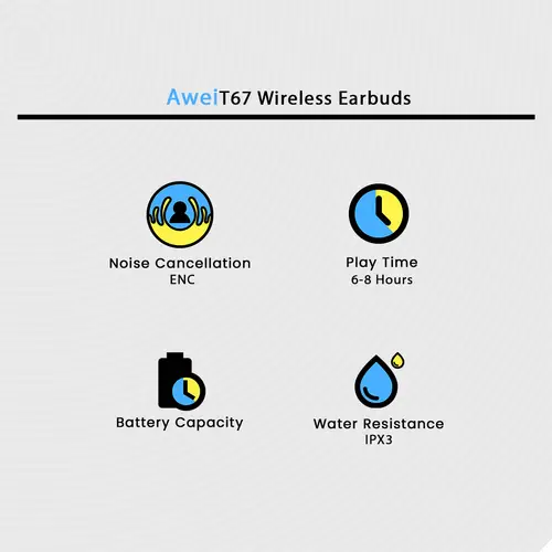 Awei T67 Wireless Earbuds image 3