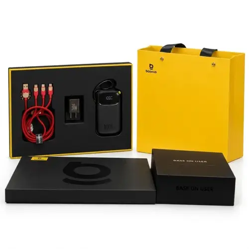 Baseus 3 In 1 Fast Charging Gift Set Power Bank Adapter And Cable