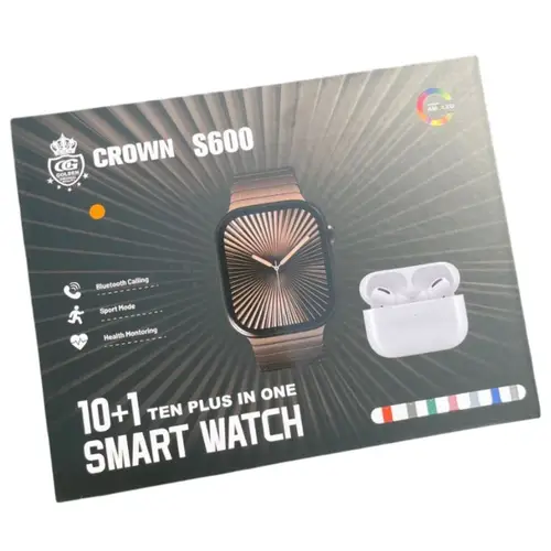 Crown S600 Ten Plus One Smart Watch With Airpods image 4