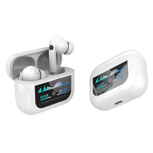 G04 Anc Headset Noise Cancelling Earbuds Wireless Lcd Touch Screen Earbuds