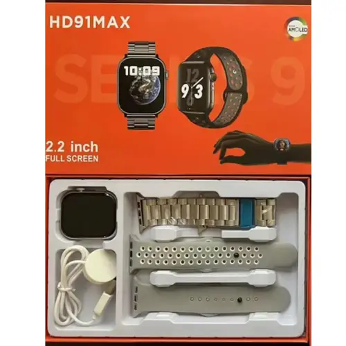 Hd91 Max Sereis 9 Smart Watch With 3 Straps