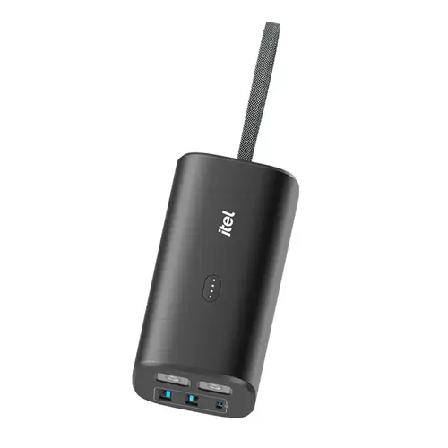 Itel Powereasy 20000mah Power Bank A1461 With Integrated Cable And Torch