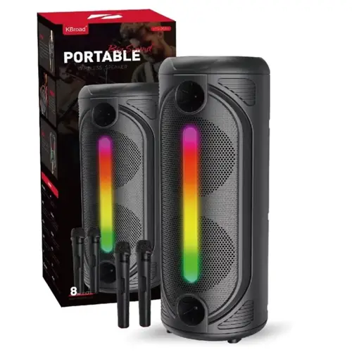 Kts 2086 Portable With Wireless Mic Speaker