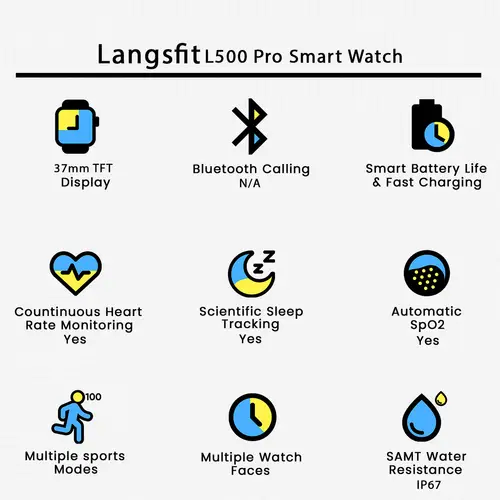 Langsfit L500 Pro Smart Watch image 3