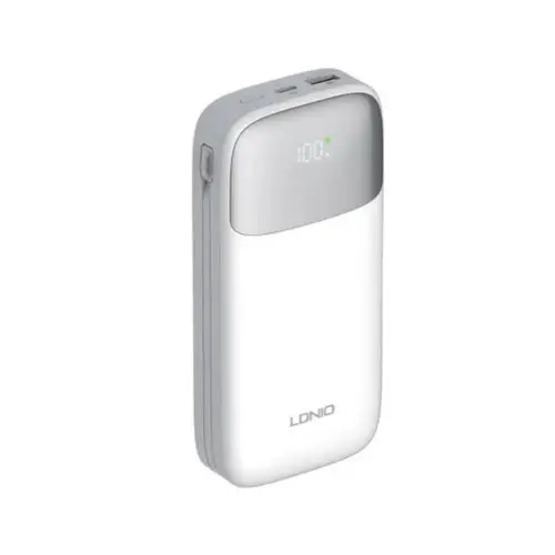 Ldnio Pq19 10000mah Power Bank With Built In Usb C And Lightning Cables