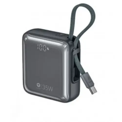 Lito Lp12 35w 10000mah Fast Charging Mini Power Bank With Built In Type C Cable