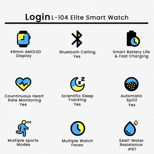 Login L 104 Elite Smart Watch image 3