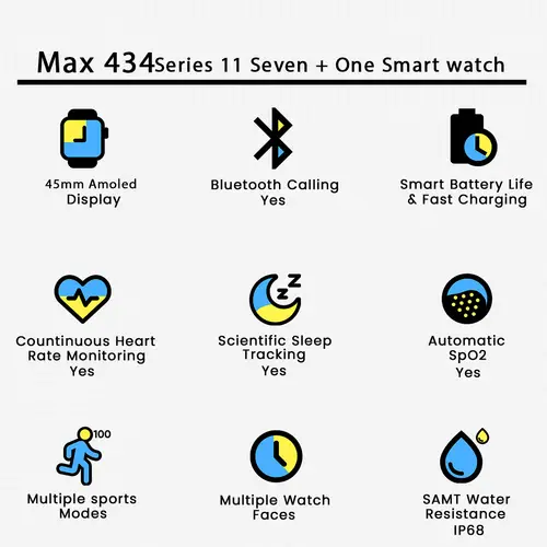 Max 434 Series 11 Seven One Smart Watch image 3