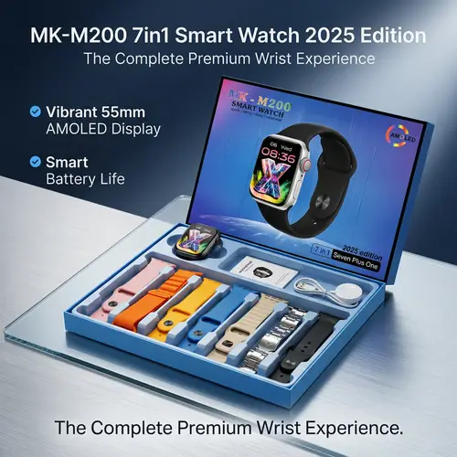 Mk M200 7in1 Smart Watch 2025 Edition