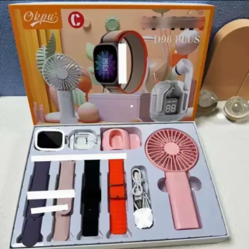 Okpu D96 Plus Smart Watch With Mini Fan Earphone Watch