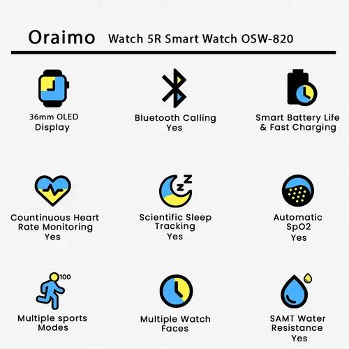 Oraimo Watch 5r Smart Watch Osw 820 image 3