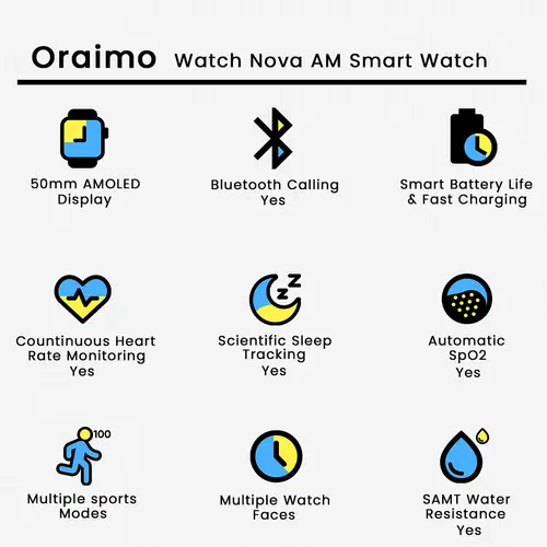 Oraimo Watch Nova Am Smart Watch Osw 812 image 3