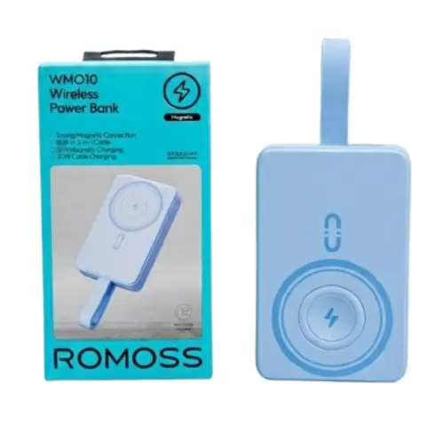 Romoss 10000mah Magsafe Power Bank 15w Wireless 20w Cable Charging Wm010