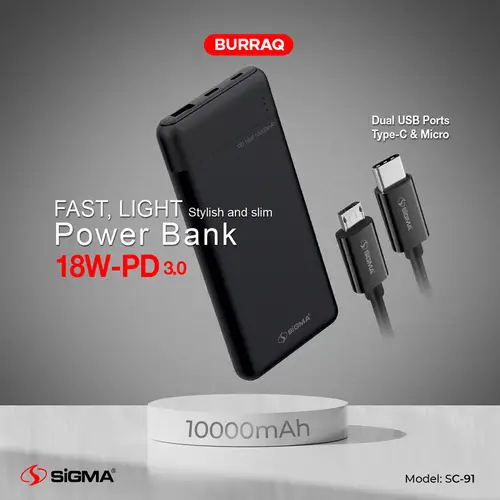 Sigma Burraq Power Bank 10000mah Sc 91 image 3