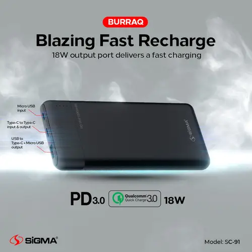 Sigma Burraq Power Bank 10000mah Sc 91 image 4