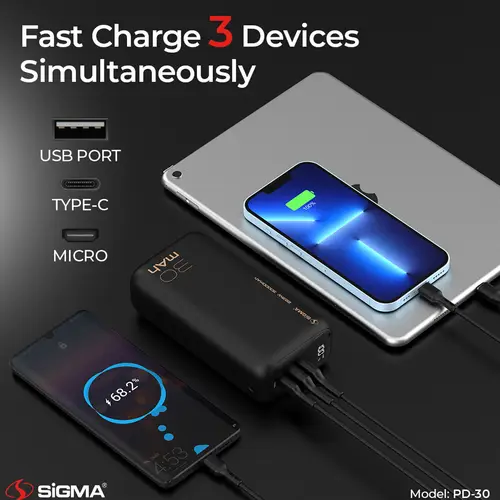 Sigma Shaheen Power Bank 30000mah Pd 30 image 2
