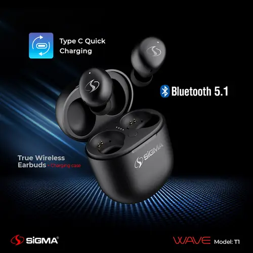 Sigma Wireless Earbuds Wave T1 Tws