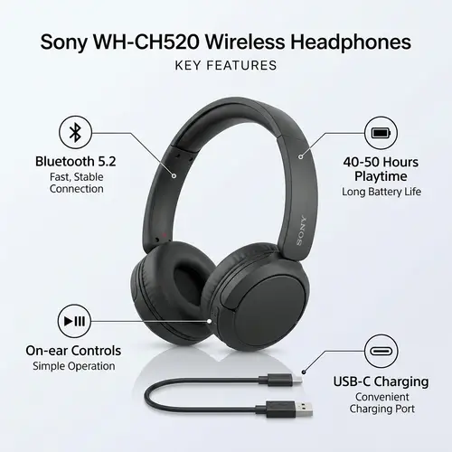 Sony Wh Ch520 Wireless Headphones