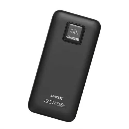 Spacex Sp 054 30000mah 22 5w Fast Charging Power Bank With Built In Cables Led