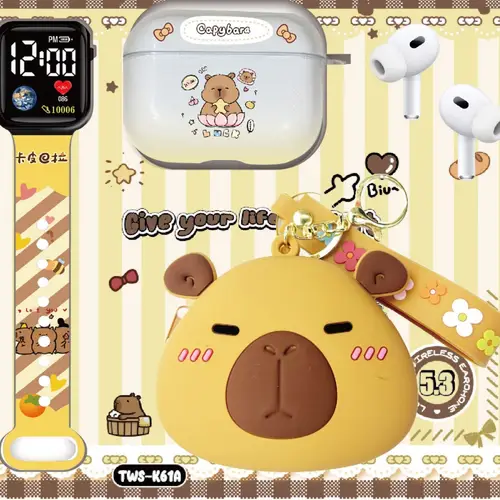 Tws K 61a Cartoon Earbuds Plus Smart Led Band Gift Set