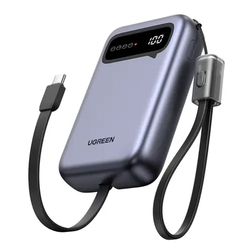 Ugreen Pb525 Power Bank 20000mah 20w With Built In Usb C Cable