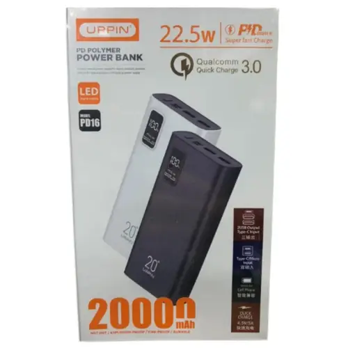 Urpin Pd 16 Fast Charging 22 5w Power Bank 20000mah
