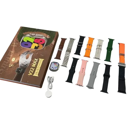 V22 Max Smart Watch With 14 Strpas