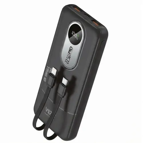 Vizo Titan 10 Vpb T10 10000mah 22 5w Fast Charging Power Bank With Built In Cables