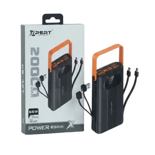Xpert Xp 427 Power Bank 66w Fast Charging With Built In Cables 20000 Mah image 4