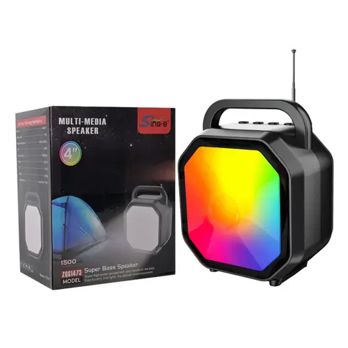 Zqs 1473 Rgb Lighting Radio Solar Charging Speakers