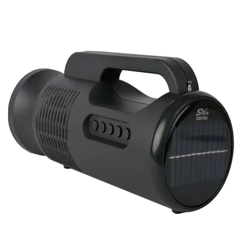 Zqs1352 Portable Speaker With Flashlight And Solar Charging Panel